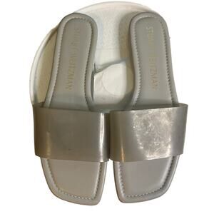 Stuart Weitzman Women's Summer Flat Sandals  in Perla Sz 9.5